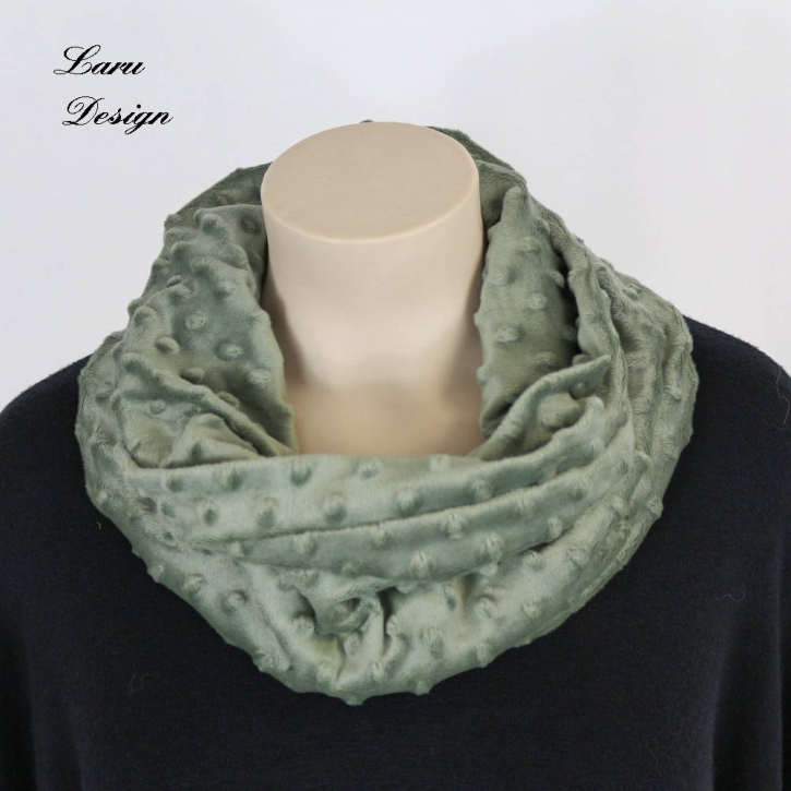 Schalkragen Flocke Minky oliv Flo ScK