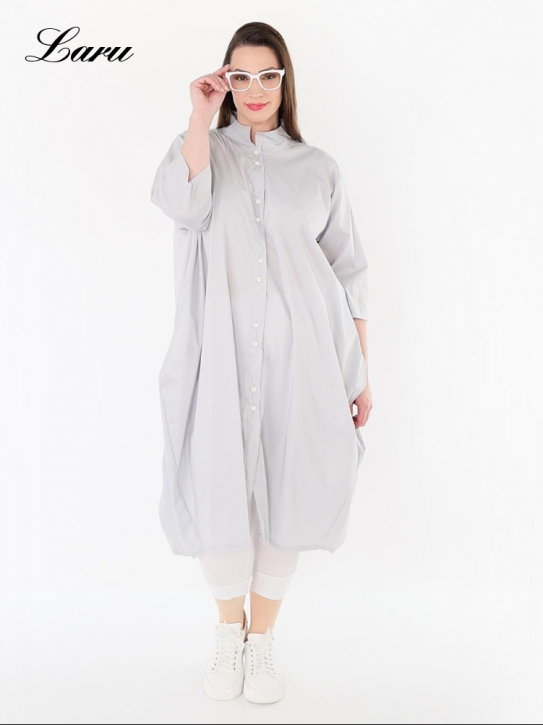 Longbluse Summer uni AKH 7117 Someri grau [OneSize | Grau]