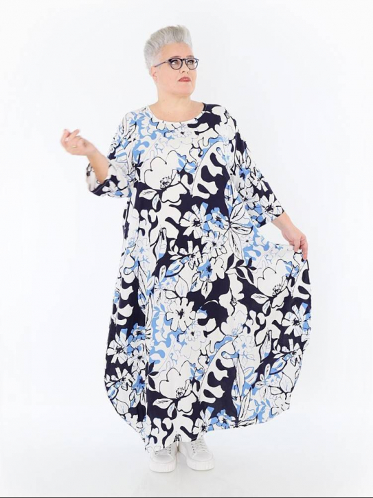 Kleid Sommer blau AKH 1926 Isalie [OneSize | blau/weiß]