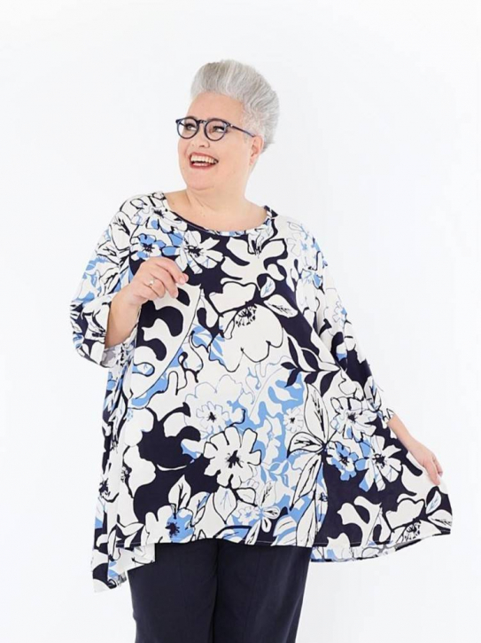 Shirt Big Sommer blau AKH 593 Isalie [OneSize | blau/weiß]