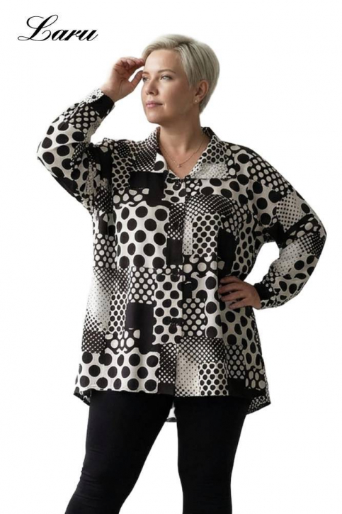 Tuchige Jacke AKH 2222 PrettyInDots schwarz weiß [OneSize | schwarz/weiß]