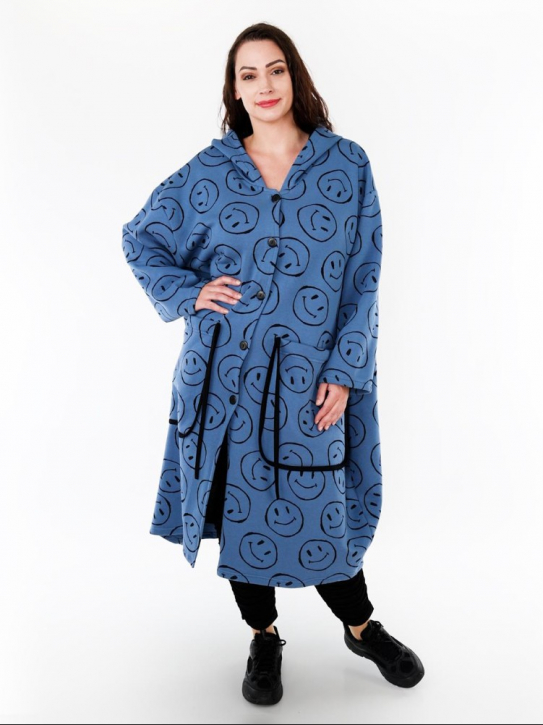 Big Mantel Smily blau 6986