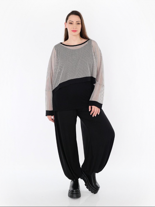 Shirt Überwurf Netz 7011 Marie in 3 Farben [Unisex | Grau]