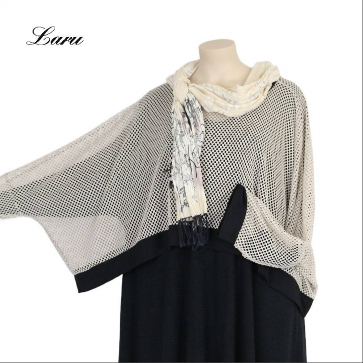 Shirt Überwurf Netz 7011 Marie in 3 Farben [Unisex | Beige]