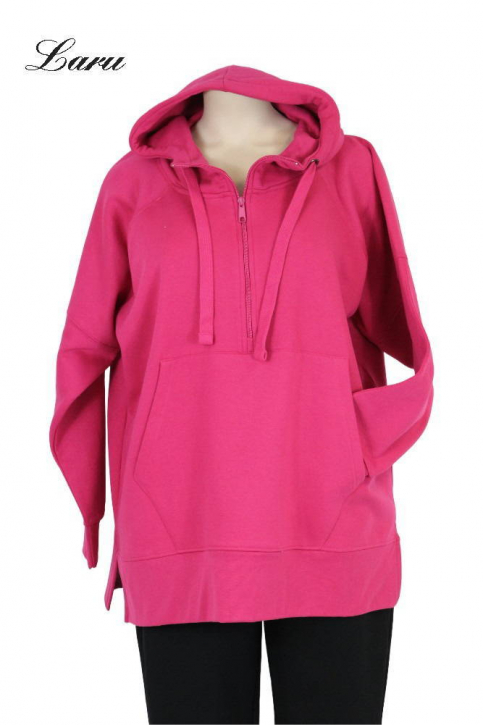 Kuschel Shirt Hoody mit Zippo [OneSize | Pink]