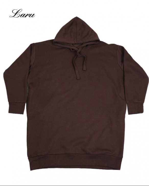 Kuschel Shirt Hoody long [OneSize | dunkelbraun]