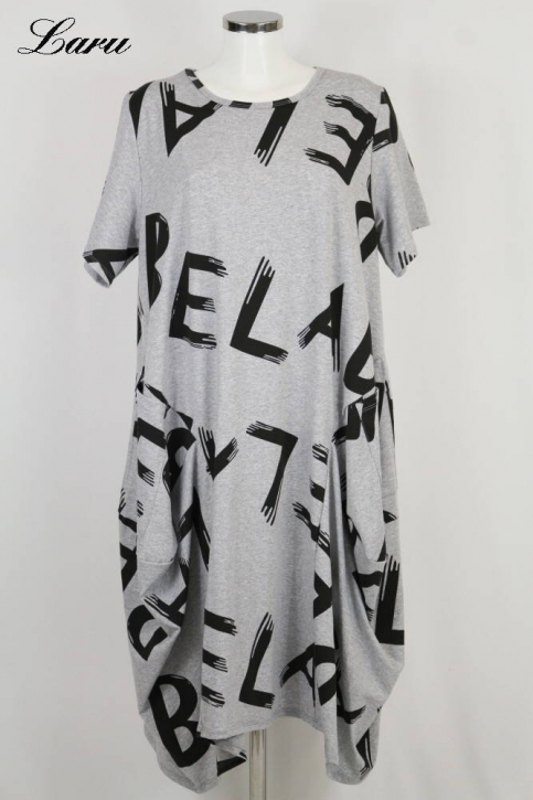 Kleid Ballon Buchstabe BeLab [EG | grau meliert]