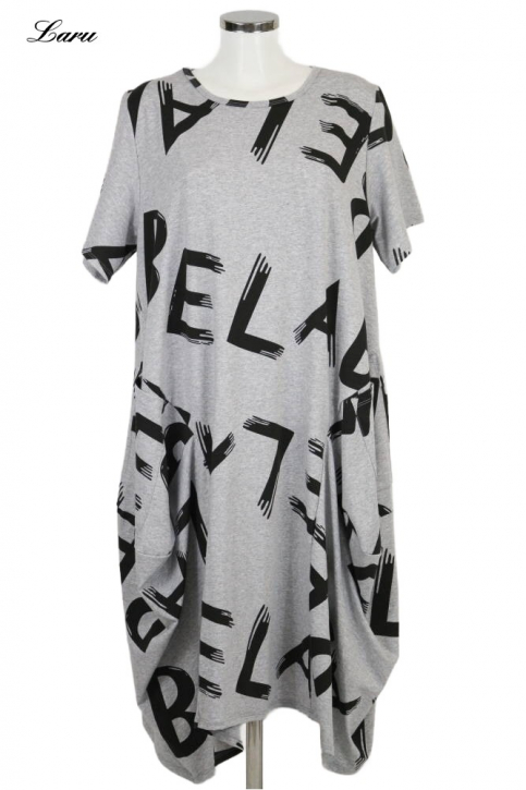 Kleid Ballon Buchstabe BeLab [EG | grau meliert]