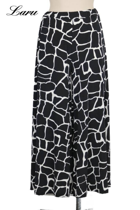 Hose Schlag Slinky Muster Giraffe schwarz weiß [OneSize | schwarz/weiß]
