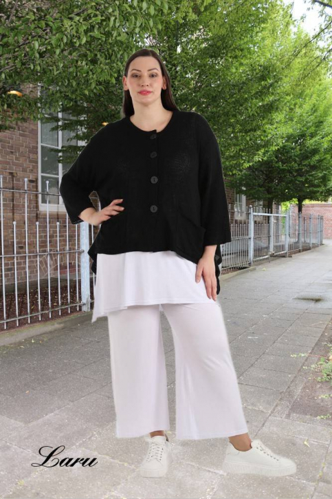 Strickjacke A Form kurz AKH 118 [OneSize | schwarz]