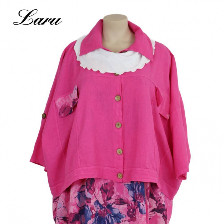 Leinenjacke Oversize 92243 [OneSize | Pink]