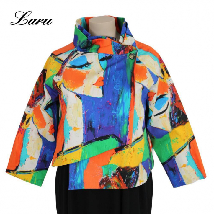 Jacke kurz 7690P Picasso orange bunt [OneSize | Mehrfarbig]