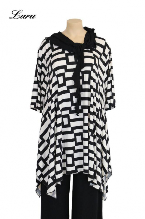 Shirt Slinky schwarz weiß Block 5936 ALine [OneSize | schwarz/weiß]