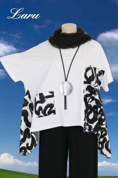 Shirt Sommer Patchwork 56950 [OneSize | weiß]