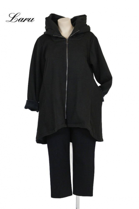 Jacke Chenille uni schwarz 25116 [3 | schwarz]