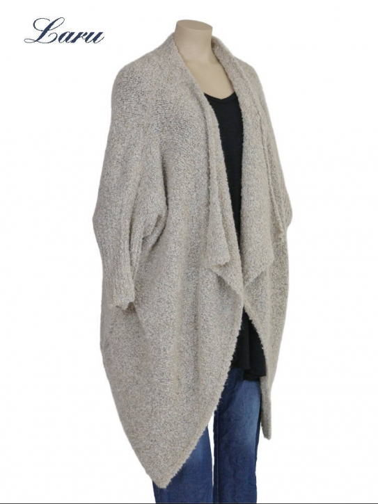 Wollboucle Cardigan Jacke 252 [Unisex | silbergrau]