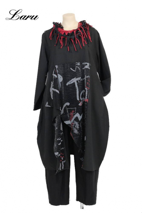 Kleid C6315 Patchwork schwarz