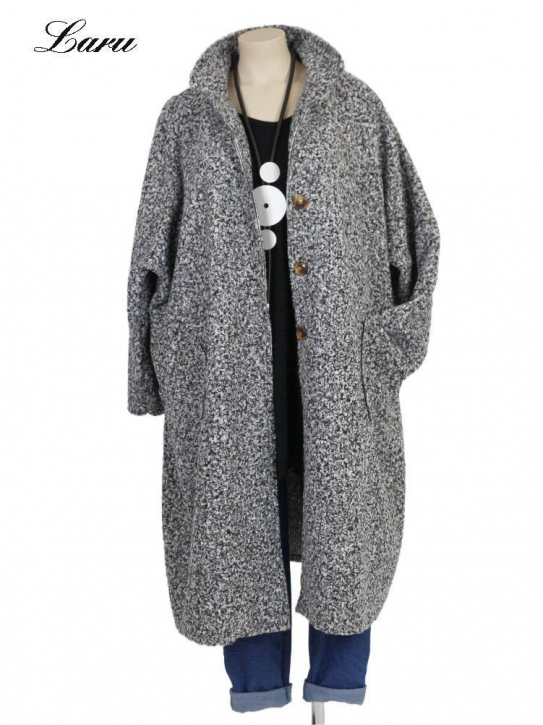 Boucle Mantel Ballon 6247 [1 | schwarz/weiß]