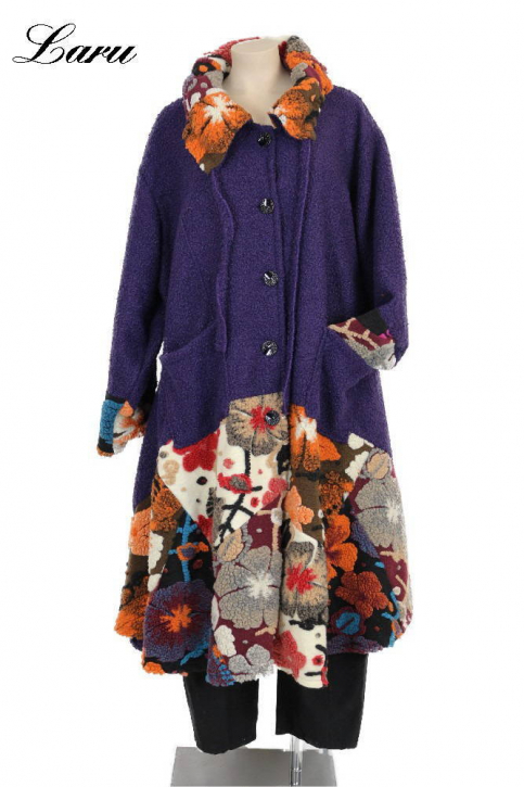 Wollmantel Patchwork lila 6074 [OneSize | Lila]