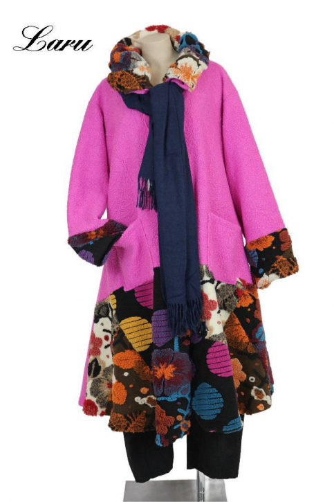 Wollmantel Patchwork pink 6074 [OneSize | Pink]