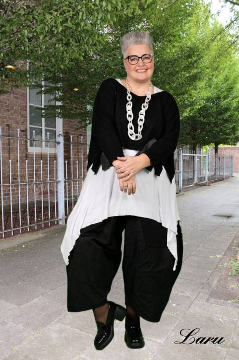 Strickpullover kurz Überwurf AKH 2517 Stella [OneSize | schwarz]