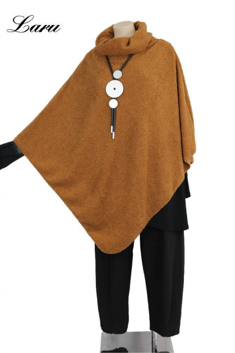 Shirt Poncho Boucle uni [OneSize | cognac]