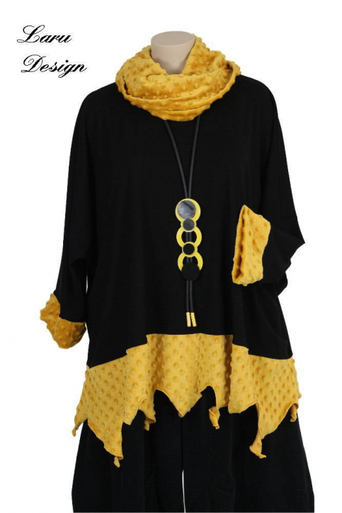 Shirt Flocke Minky Flamme Patch TD schwarz curry [OneSize | schwarz/curry]
