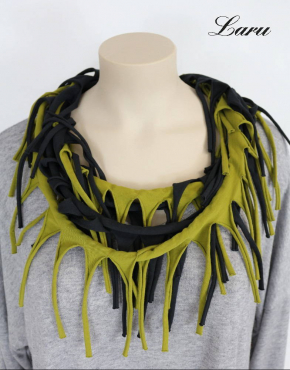 Doppelschal Loop Fransen 2 farbig