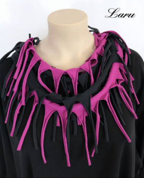 Doppelschal Loop Fransen 2 farbig