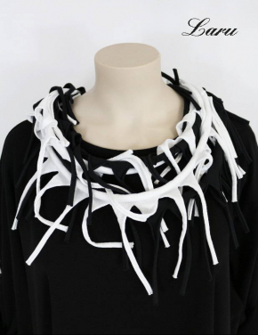 Doppelschal Loop Fransen 2 farbig