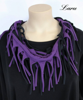 Doppelschal Loop Fransen 2 farbig