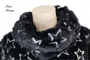 Schal Loop Schalkragen Teddy mit Pajettensterne