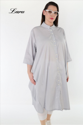 Longbluse Summer uni AKH 7117 Someri grau [OneSize | Grau]