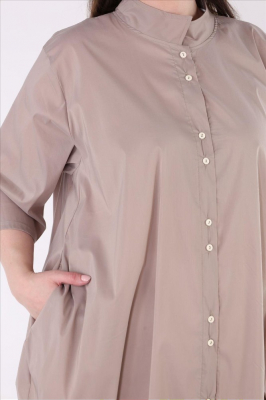 Longbluse Summer uni AKH 7117 Someri schlamm [OneSize | schlamm]