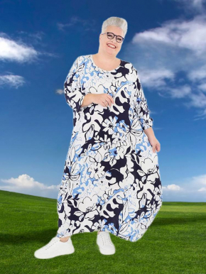 Kleid Sommer blau AKH 1926 Isalie [OneSize | blau/weiß]