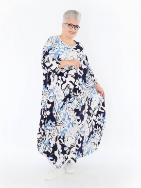 Kleid Sommer blau AKH 1926 Isalie [OneSize | blau/weiß]