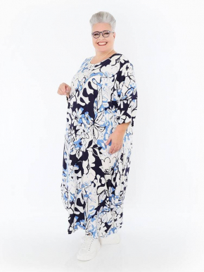 Kleid Sommer blau AKH 1926 Isalie [OneSize | blau/weiß]