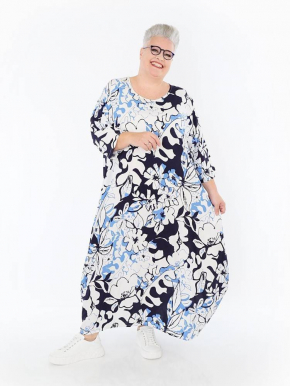 Kleid Sommer blau AKH 1926 Isalie [OneSize | blau/weiß]