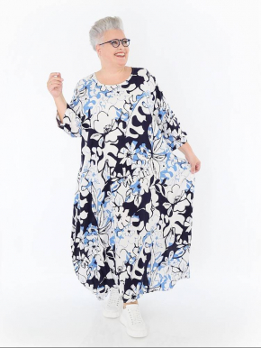 Kleid Sommer blau AKH 1926 Isalie [OneSize | blau/weiß]