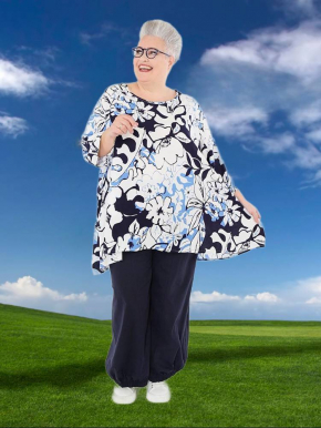 Shirt Big Sommer blau AKH 593 Isalie [OneSize | blau/weiß]