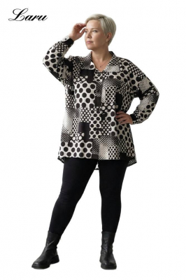 Tuchige Jacke AKH 2222 PrettyInDots schwarz weiß [OneSize | schwarz/weiß]