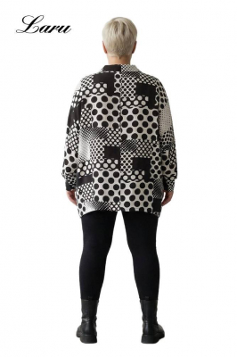 Tuchige Jacke AKH 2222 PrettyInDots schwarz weiß [OneSize | schwarz/weiß]