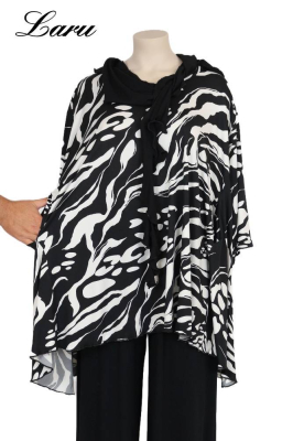 Big Shirt Slinky AKH 593 Evelyn schwarz weiß [OneSize | schwarz/weiß]