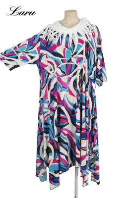 Kleid Slinky ausgestellt blau 5927 [OneSize | Blau]