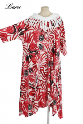 Kleid Slinky ausgestellt Blatt rot 5927 [OneSize | Rot]