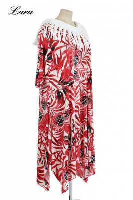 Kleid Slinky ausgestellt Blatt rot 5927 [OneSize | Rot]