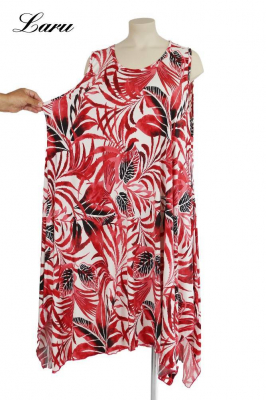 Trägerkleid Slinky ausgestellt Blatt rot 5927 [OneSize | Rot]