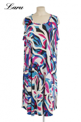 Trägerkleid Slinky rund blau 7247 [OneSize | Blau]