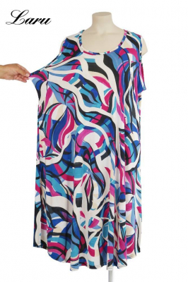 Trägerkleid Slinky rund blau 7247 [OneSize | Blau]