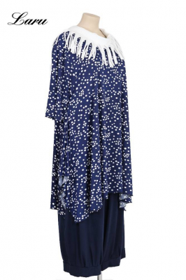 Shirt Slinky ALine ausgestellt 5936 blau Punkte